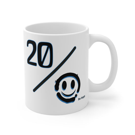 20/Be Happy Emoji Coffee Mug